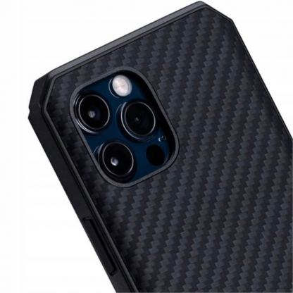 Pitaka MagEZ Pro 2 Aramid Fiber Case - удароустойчив (TPU) кейс с кевлар за iPhone 12 Pro (черен) 3