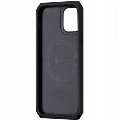 Pitaka MagEZ Pro 2 Aramid Fiber Case - удароустойчив (TPU) кейс с кевлар за iPhone 12 Pro (черен) 4