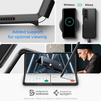 Spigen Tough Armor Case - хибриден кейс с най-висока степен на защита на Samsung Galaxy Z Fold 4 (черен) 19