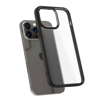 Spigen Ultra Hybrid Case - хибриден кейс с висока степен на защита за iPhone 14 Pro (черен-прозрачен) 5