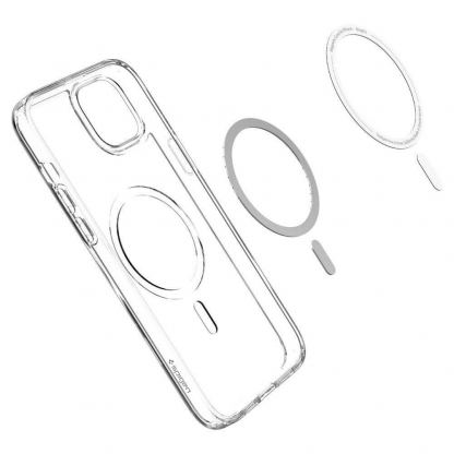 Spigen Ultra Hybrid MagSafe Case - хибриден кейс с висока степен на защита с MagSafe за iPhone 14 (черен-прозрачен)  6