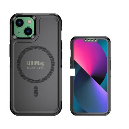 4smarts Defend Case with UltiMag - хибриден удароустойчив кейс с MagSafe за iPhone 14 (черен) 2