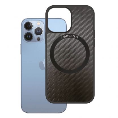4smarts Carbon Case With UltiMag - удароустойчив кейс с карбоново покритие и MagSafe за iPhone 14 Pro Max (черен) 2