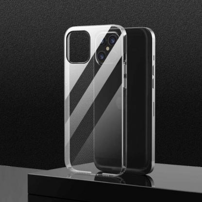 Comma Hard Jacket Case - поликарбонатов кейс за iPhone 14 (прозрачен) 2