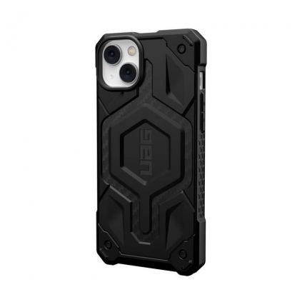 Urban Armor Gear Monarch Pro MagSafe Case - удароустойчив хибриден кейс с вграден магнитен конектор (MagSafe) за iPhone 14 Plus (черен-карбон) 4
