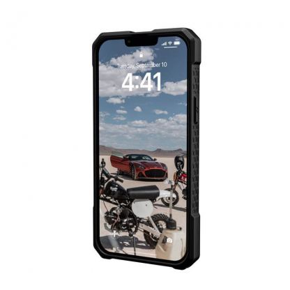 Urban Armor Gear Monarch Pro MagSafe Case - удароустойчив хибриден кейс с вграден магнитен конектор (MagSafe) за iPhone 14 Plus (черен-карбон) 7