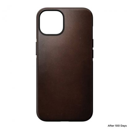 Nomad Modern Leather MagSafe Case - кожен (естествена кожа) кейс с MagSafe за iPhone 14 Plus (кафяв) 3