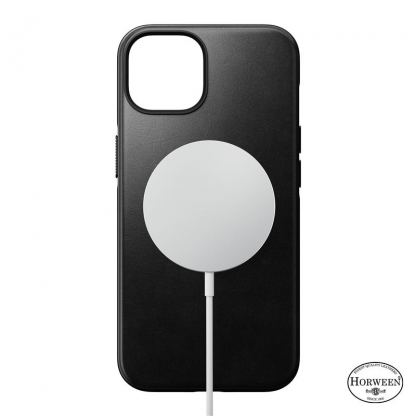 Nomad Modern Leather MagSafe Case - кожен (естествена кожа) кейс с MagSafe за iPhone 14 Plus (черен) 2