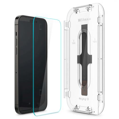 Spigen Glas.tR EZ Fit Tempered Glass - калено стъклено защитно покритие за дисплея на iPhone 14 Pro Max (прозрачен) (2 броя) 2