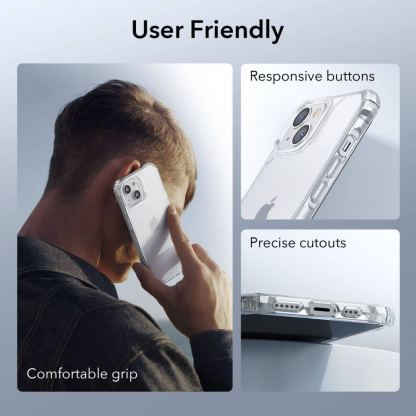 ESR Air Armor Case - хибриден удароустойчив кейс за iPhone 14 Plus (прозрачен) 6