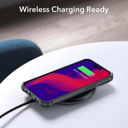 ESR Air Armor Case - хибриден удароустойчив кейс за iPhone 14 Pro (черен-прозрачен) 5
