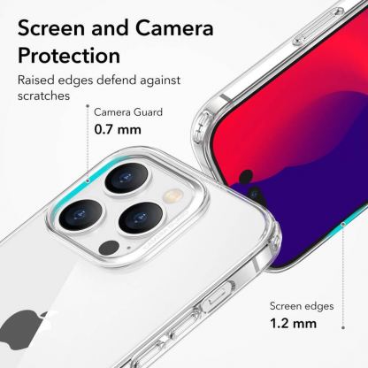 ESR Project Zero Case - силиконов (TPU) калъф за iPhone 14 Pro (прозрачен) 4