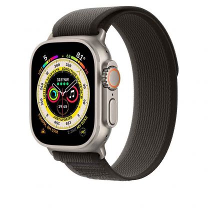 Apple Trail Loop S/M - оригинална текстилна каишка за Apple Watch Ultra 49мм (черен-сив) 2