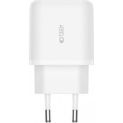 Tech-Protect Wall Charger 12W - захранване за ел. мрежа с 2xUSB-A изхода за зареждане на мобилни устройства (бял) 2