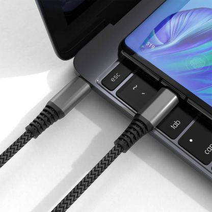 4smarts PremiumCord USB-C to USB-C Cable 100W - USB-C към USB-C кабел за устройства с USB-C порт (150 см) (черен) 4