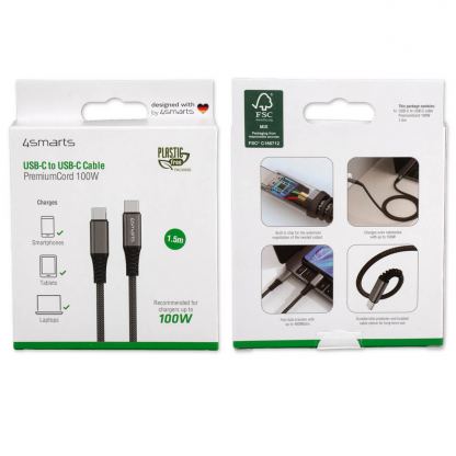 4smarts PremiumCord USB-C to USB-C Cable 100W - USB-C към USB-C кабел за устройства с USB-C порт (150 см) (черен) 12