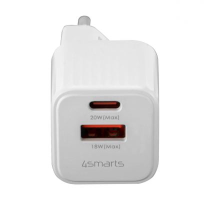 4smarts Wall Charger VoltPlug Duos Mini PD 20W - захранване за ел. мрежа с USB-A и USB-C изходи и технология за бързо зареждане (бял) 9