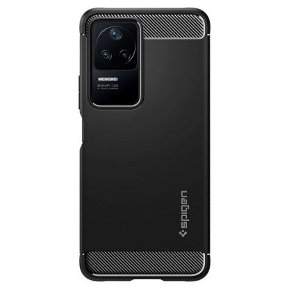 Spigen Rugged Armor Case - тънък качествен силиконов (TPU) калъф за Xiaomi Poco F4, Redmi K40S (черен) 2