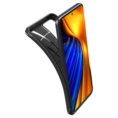 Spigen Rugged Armor Case - тънък качествен силиконов (TPU) калъф за Xiaomi Poco F4, Redmi K40S (черен) 8