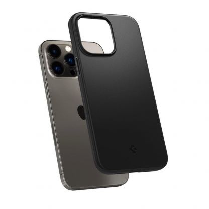 Spigen Thin Fit Case - качествен тънък матиран кейс за iPhone 14 Pro (черен) 7