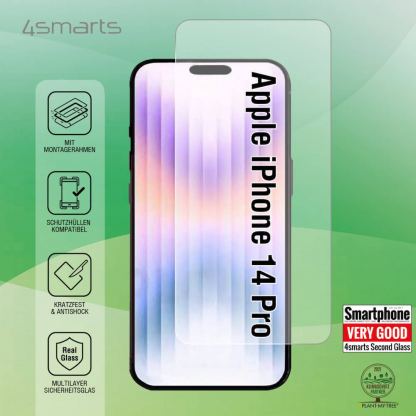 4smarts Second Glass X-Pro Glass With Mounting Frame - калено стъклено защитно покритие за дисплея на iPhone 14 Pro (прозрачен) 5