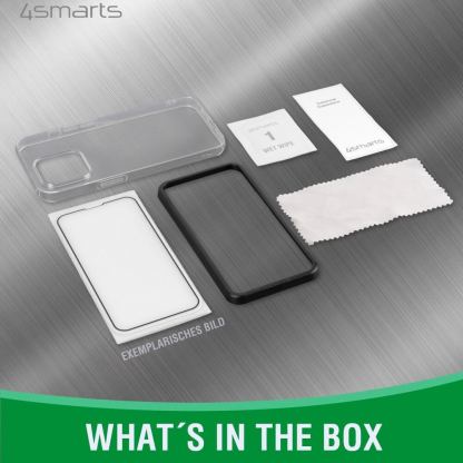 4smarts 360° Starter Set X-Pro Glass - тънък силиконов кейс и стъклено защитно покритие за дисплея на iPhone 14 (прозрачен) 2