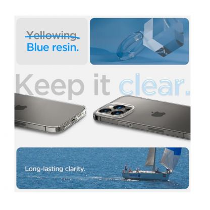 Spigen Liquid Crystal Case - тънък силиконов (TPU) калъф за iPhone 14 Pro (прозрачен)  6