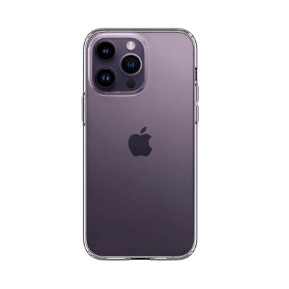 Spigen Liquid Crystal Case - тънък силиконов (TPU) калъф за iPhone 14 Pro (прозрачен)  10