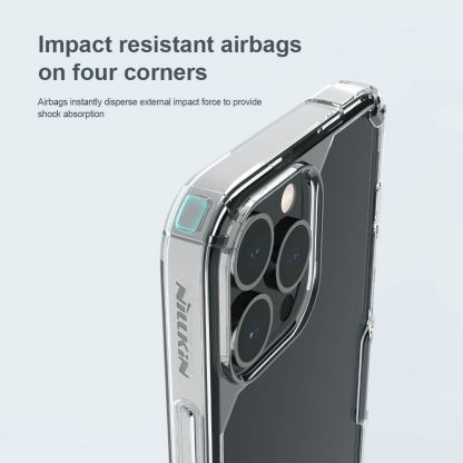 Nillkin Nature TPU Pro Case - хибриден удароустойчив кейс за iPhone 14 Pro Max (прозрачен) 6