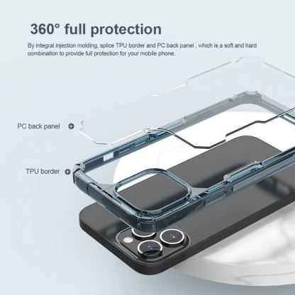 Nillkin Nature TPU Pro Case - хибриден удароустойчив кейс за iPhone 14 Pro Max (прозрачен) 8