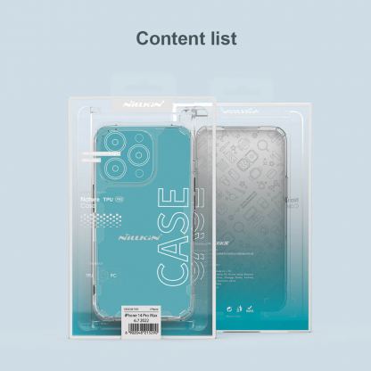 Nillkin Nature TPU Pro Case - хибриден удароустойчив кейс за iPhone 14 Pro Max (прозрачен) 10