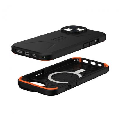 Urban Armor Gear Civilian MagSafe Case - удароустойчив хибриден кейс с MagSafe за iPhone 14 Plus (черен) 2