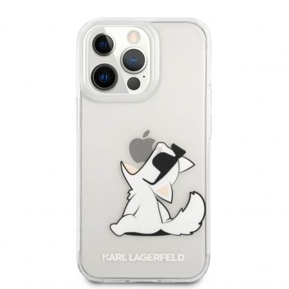 Karl Lagerfeld Choupette Eat Case - дизайнерски кейс с висока защита за iPhone 14 Pro (прозрачен) 2