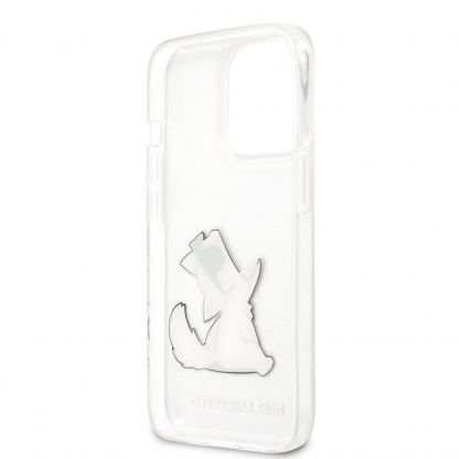 Karl Lagerfeld Choupette Eat Case - дизайнерски кейс с висока защита за iPhone 14 Pro (прозрачен) 5