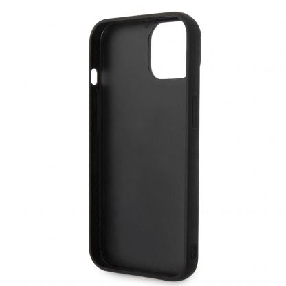 Karl Lagerfeld Quilted Puffy Ikonik Logo Case - дизайнерски кожен кейс за iPhone 14 (черен) 5