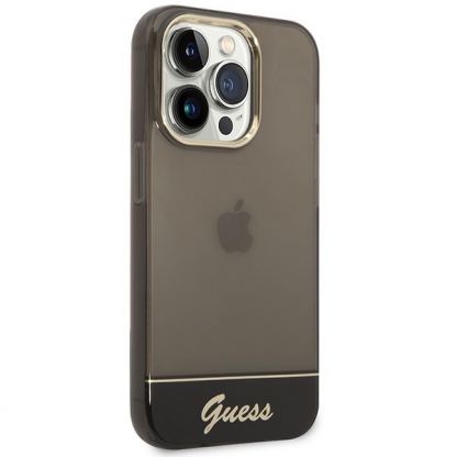Guess Camera Outline Case - дизайнерски кейс с висока защита за iPhone 14 Pro Max (черен) 8