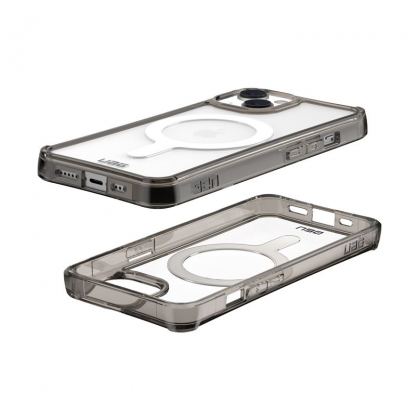 Urban Armor Gear Plyo MagSafe Case - удароустойчив хибриден кейс за iPhone 14 (черен-прозрачен) 2