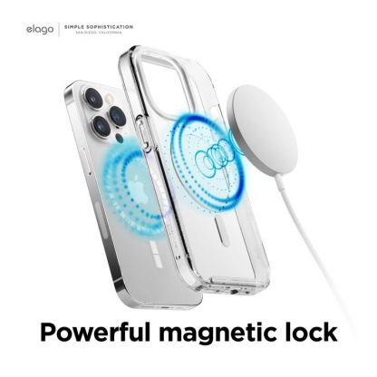 Elago Hybrid MagSafe Case - хибриден удароустойчив кейс с MagSafe за iPhone 14 Pro Max (прозрачен) 2