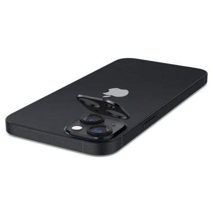 Spigen Optik Pro tR Ez Fit Lens Protector - комплект 2 броя предпазни стъклени лещи за камерата на iPhone 14, iPhone 14 Plus (черен) 2