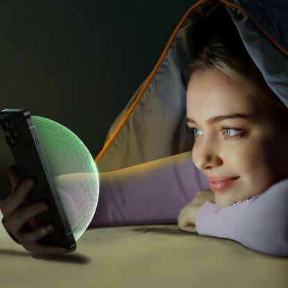 Joyroom Knight Green Tempered Glass with Anti Blue Light (JR-G02) - калено стъклено защитно покритие със защитен филтър за дисплея на iPhone 14 Pro (черен-прозрачен) 5