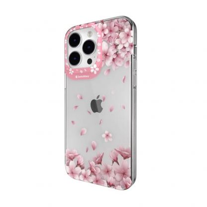 SwitchEasy Artist Sakura Case - дизайнерски хибриден удароустойчив кейс за iPhone 14 Pro Max (прозрачен)  2