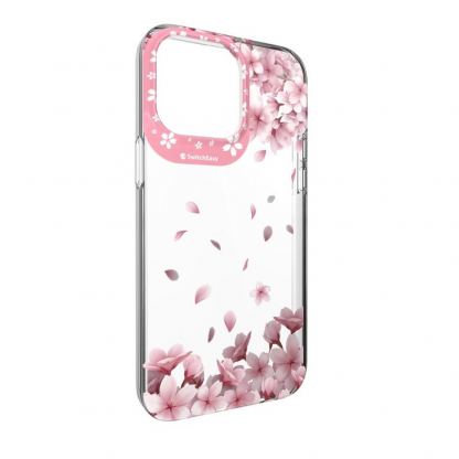 SwitchEasy Artist Sakura Case - дизайнерски хибриден удароустойчив кейс за iPhone 14 Pro Max (прозрачен)  3