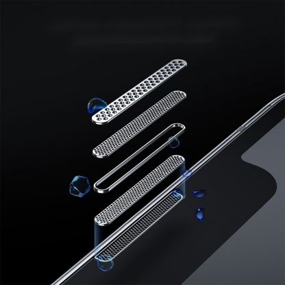 Joyroom Knight Full Screen with mounting kit (JR-H10) - комплект уред за поставяне и стъклено защитно покритие на iPhone 14 Pro (черен-прозрачен) 5