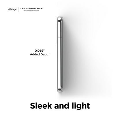 Elago Hybrid Case - хибриден удароустойчив кейс с за Samsung Galaxy S22 Ultra (прозрачен) 6