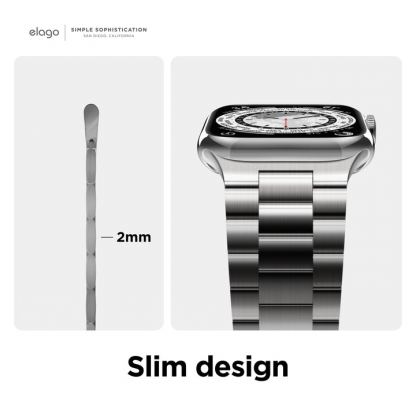 Elago Metal Stainless Steel Band - стоманена, неръждаема каишка за Apple Watch 42мм, 44мм, 45мм, 46мм, Ultra 49мм (розово злато) 3