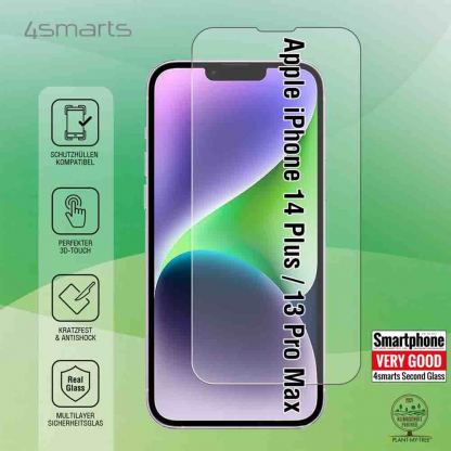4smarts Second Glass X-Pro Glass - калено стъклено защитно покритие за дисплея на iPhone 14 Plus, iPhone 13 Pro Max (прозрачен) 2