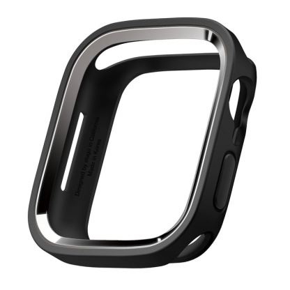 Elago Duo Apple Watch Case - силиконов (TPU) кейс с две сменяеми поликарбонатни части за Apple Watch 7 41мм, Apple Watch 8 41мм (прозрачен-мат и розов) 7