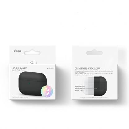 Elago Airpods Pro Liquid Hybrid Case - твърд силиконов кейс за Apple Airpods Pro (лилав) 2