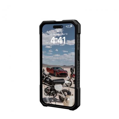 Urban Armor Gear Monarch Pro MagSafe Case - удароустойчив хибриден кейс с вграден магнитен конектор (MagSafe) за iPhone 14 Pro (черен-карбон) 7