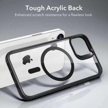 ESR CH HaloLock MagSafe Case - хибриден удароустойчив кейс с MagSafe за iPhone 14, iPhone 13 (прозрачен-черен) 6